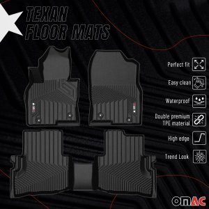 Mazda CX-9 Floor Mats - Front + Rear - Omac - Texan - '16-'23
